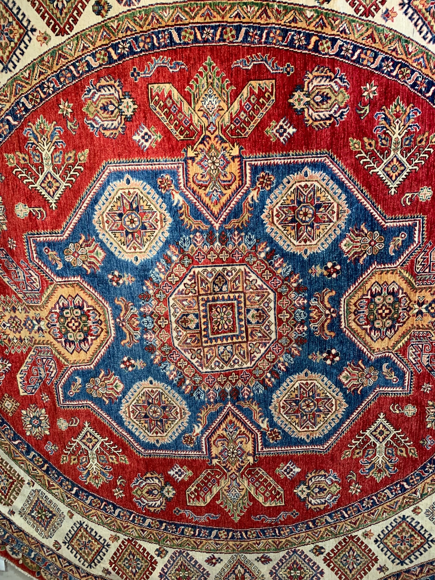 Kazak style, Afghanistan Round Rug